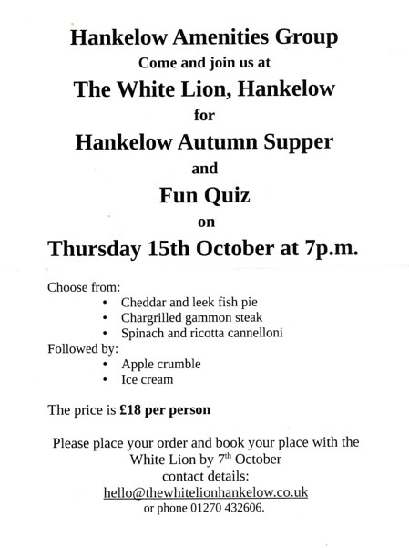 Autumn Supper 2026 Flyer